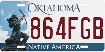 OK license plate 864FGB