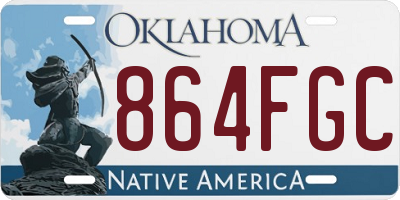 OK license plate 864FGC