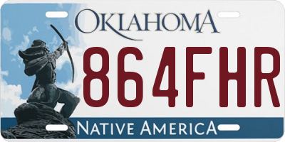 OK license plate 864FHR