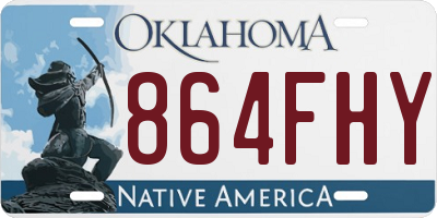 OK license plate 864FHY