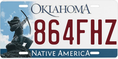 OK license plate 864FHZ