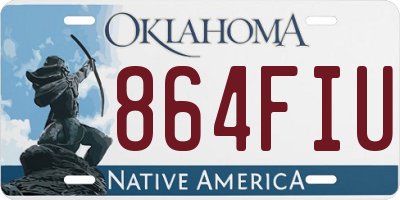 OK license plate 864FIU