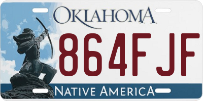 OK license plate 864FJF