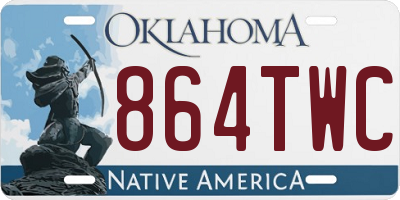 OK license plate 864TWC