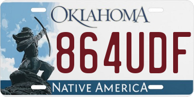 OK license plate 864UDF