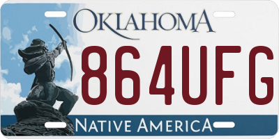 OK license plate 864UFG