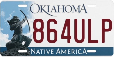 OK license plate 864ULP