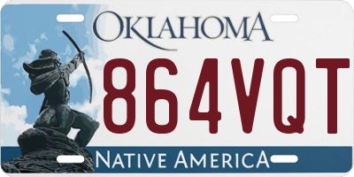 OK license plate 864VQT
