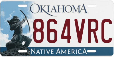OK license plate 864VRC