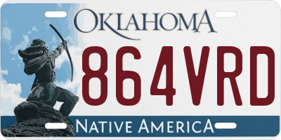 OK license plate 864VRD