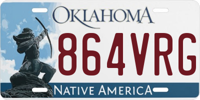OK license plate 864VRG