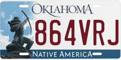 OK license plate 864VRJ