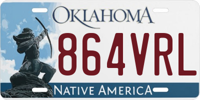 OK license plate 864VRL