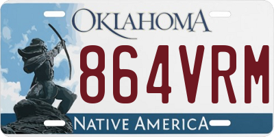 OK license plate 864VRM
