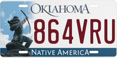 OK license plate 864VRU