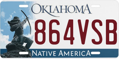 OK license plate 864VSB