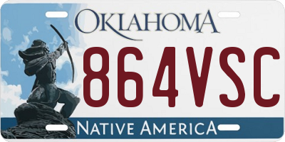 OK license plate 864VSC