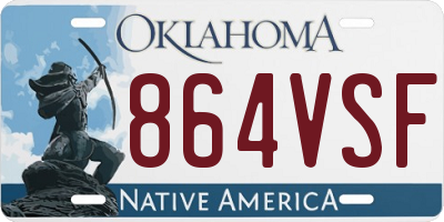 OK license plate 864VSF