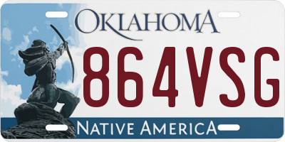 OK license plate 864VSG