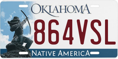 OK license plate 864VSL