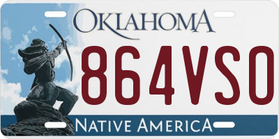 OK license plate 864VSO