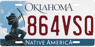 OK license plate 864VSQ