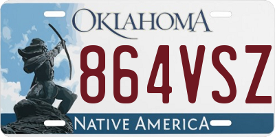 OK license plate 864VSZ