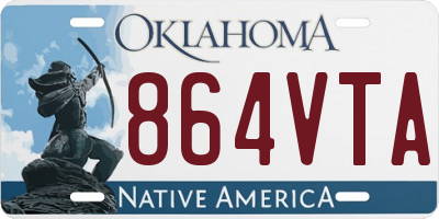 OK license plate 864VTA