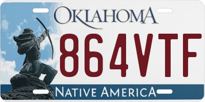 OK license plate 864VTF