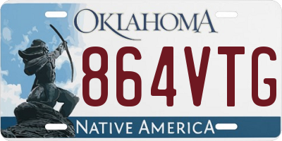 OK license plate 864VTG