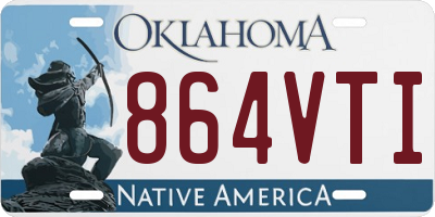 OK license plate 864VTI