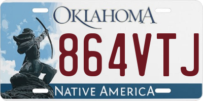 OK license plate 864VTJ