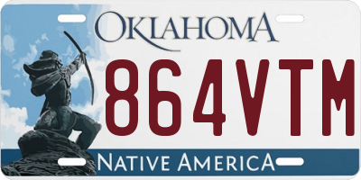 OK license plate 864VTM