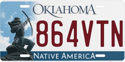 OK license plate 864VTN