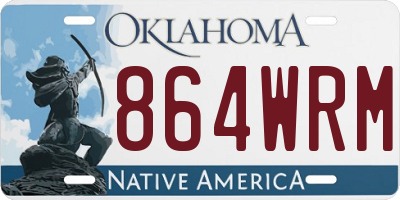 OK license plate 864WRM