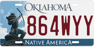 OK license plate 864WYY