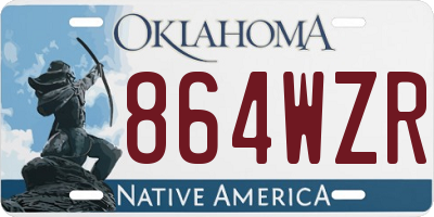 OK license plate 864WZR