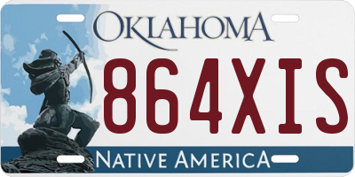 OK license plate 864XIS