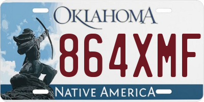 OK license plate 864XMF