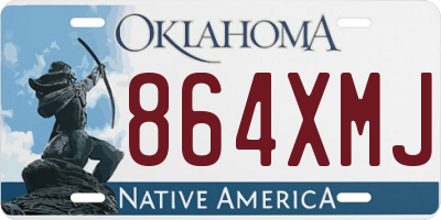 OK license plate 864XMJ