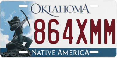 OK license plate 864XMM