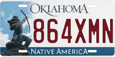 OK license plate 864XMN