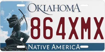 OK license plate 864XMX
