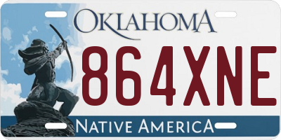 OK license plate 864XNE