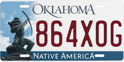 OK license plate 864XOG