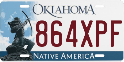 OK license plate 864XPF