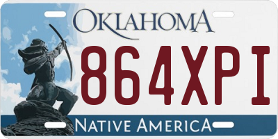 OK license plate 864XPI