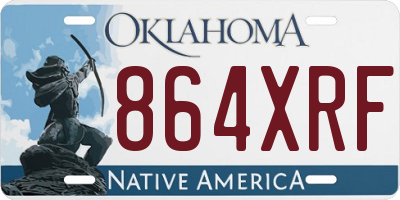 OK license plate 864XRF