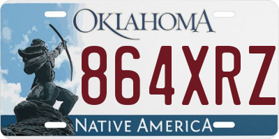 OK license plate 864XRZ