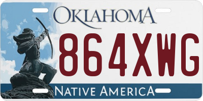 OK license plate 864XWG